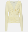 ISABEL MARANT LAURA RUCHED JERSEY TOP