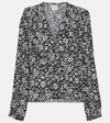 MARANT ETOILE DRAPED FLORAL BLOUSE