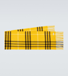 BURBERRY CHECK WOOL AND CASHMERE SCARF