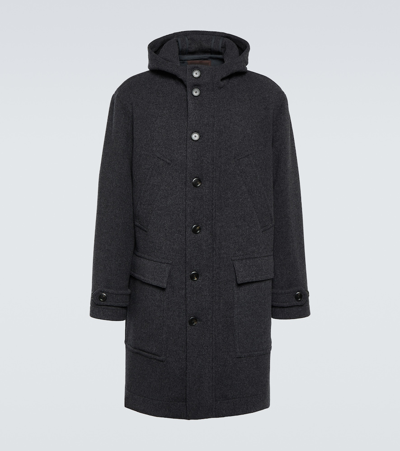 Tod's Wool Parka In Grey