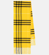 BURBERRY CHECK WOOL AND CASHMERE SCARF