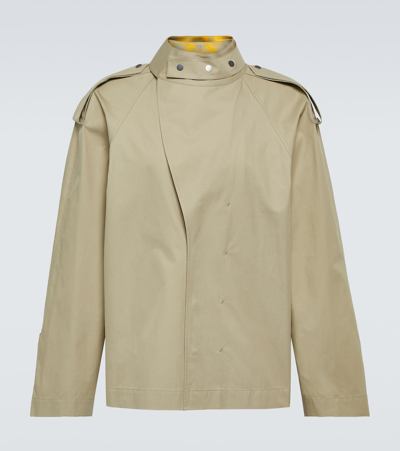 Burberry Cotton Gabardine Jacket In Hunter