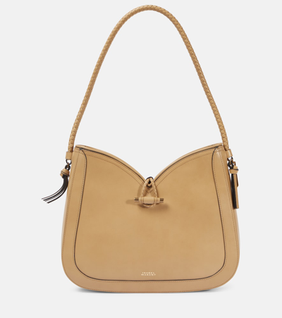 Isabel Marant Vigo Leather Shoulder Bag In Brown