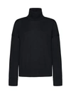 Bottega Veneta High Neck Knitted Jumper In Black