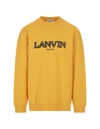 Lanvin Oversized Embroidered Curb Sweatshirt In Yellow