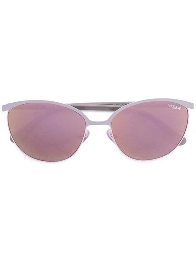 Vogue Eyewear Half Frame Sunglasses - Metallic In Pink