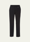 Prada Pants With Triangle Logo In F0002 Nero