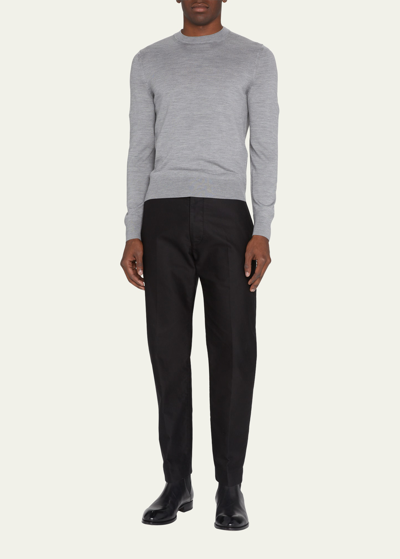 Tom Ford Fine Knit Wool Jumper In Grey