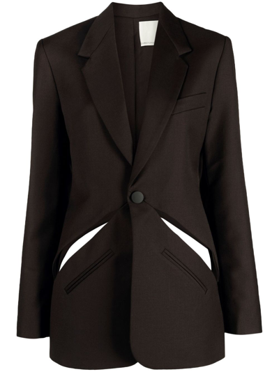 Christopher Esber Triquetra Cut-out Blazer In Brown