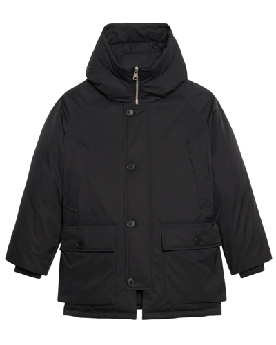 Sandro Oversized Parka With Hood In Black