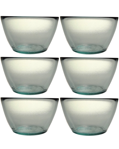 French Home Recycled Glass Vintage Soup Bowl, Set Of 6