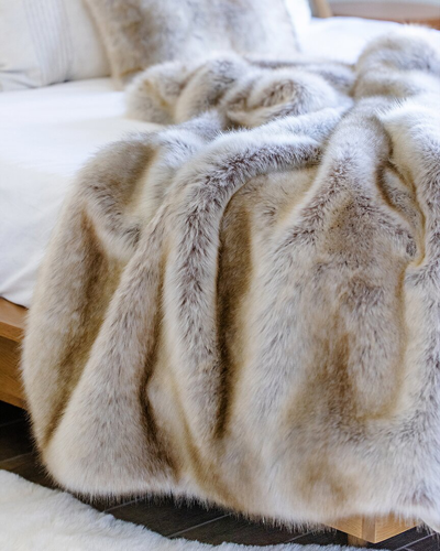 Donna Salyers Fabulous-furs Blonde Fox Faux Fur Throw Blanket With $15 Credit