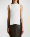 Khaite Evelyn Sleeveless Panel Sweater In Glaze
