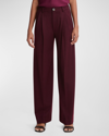 VINCE WOOL PLEATED-FRONT STRAIGHT-LEG PANTS