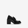 Burberry 65mm Paulina Leather Lace-up Shoes In Black