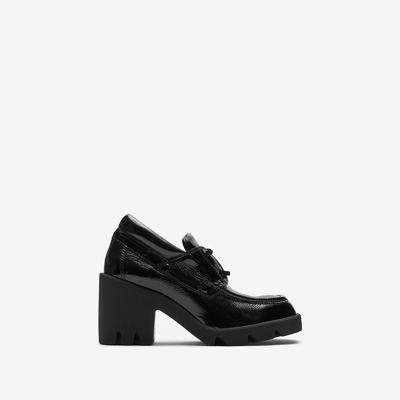 Burberry Leather Stride Loafers In Black