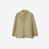 Burberry Puttee Collar Cotton Jacket In Hunter