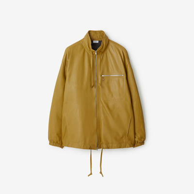 Burberry Leather Down-filled Jacket In Syrup
