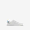 Burberry Terrace Leather Sneakers In Optical White/knight
