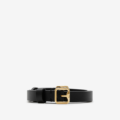 Burberry Double B Leather Belt In Black