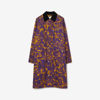 Burberry Rose Print Car Coat In Pear