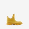 Burberry Cream Rubber Marsh Ankle Boots In Yellow