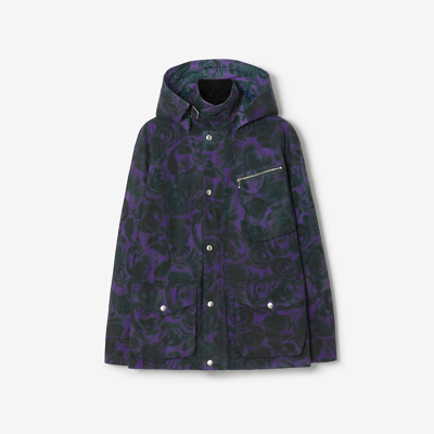 Burberry Rose Print Field Jacket In Vine