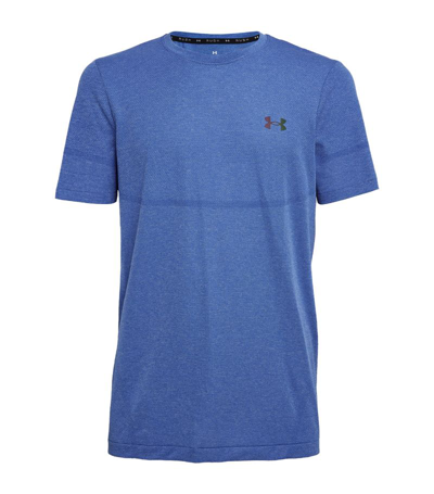 Under Armour Seamless Rush Workout Top In Blue