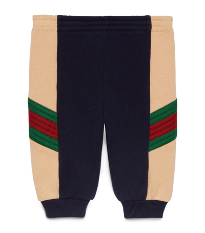 Gucci Navy Blue Cotton Web Baby Joggers