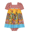 DOLCE & GABBANA KIDS CARRETTO PRINT DRESS AND BLOOMERS SET (3-30 MONTHS)