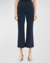 Theory Scuba Mid-rise Kick Flare Pants In Nctrn Way