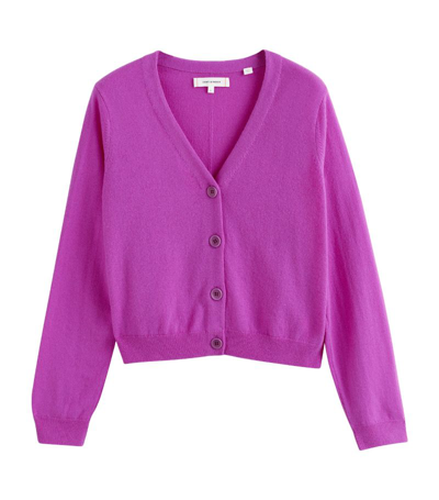 Chinti & Parker Wool-cashmere Cropped Cardigan In Vividviolet