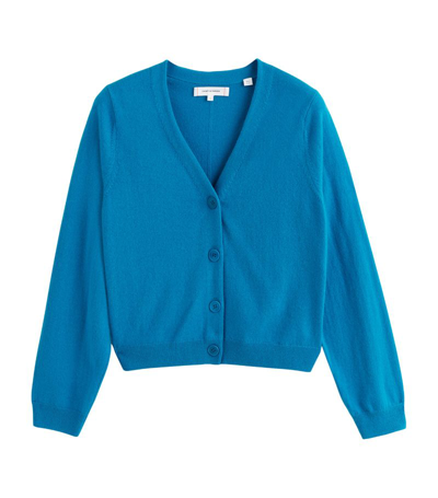 Chinti & Parker Wool-cashmere Cropped Cardigan In Teal