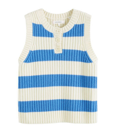 Chinti & Parker Striped Ribbed Vest In Neutrals