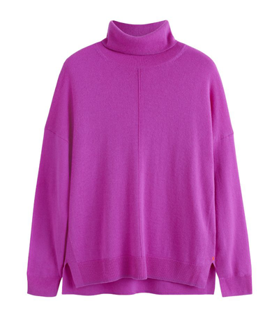 Chinti & Parker Wool-cashmere Relaxed Rollneck Sweater In Vividviolet