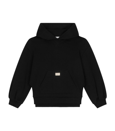 Dolce & Gabbana Kids Logo Plaque Hoodie (2-6 Years) In Black