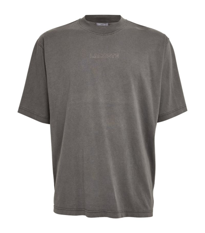 Lacoste Cotton Logo Heritage T-shirt In Grey