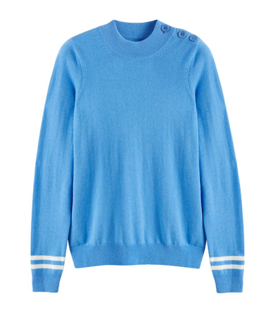 Chinti & Parker Stripe-detail Sweater In Blue