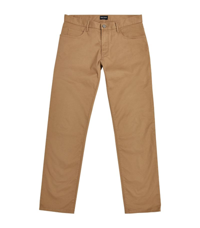 Giorgio Armani Straight Jeans In Brown