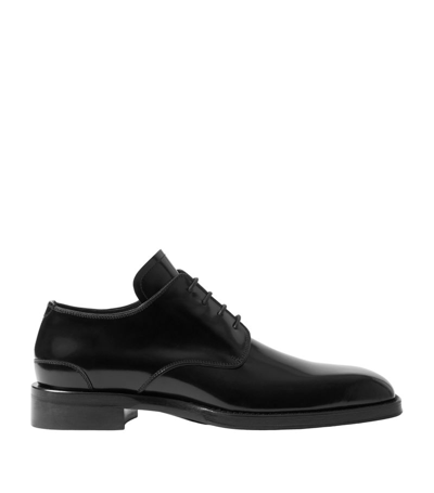 Burberry Patent Leather Derby Shoes In Black