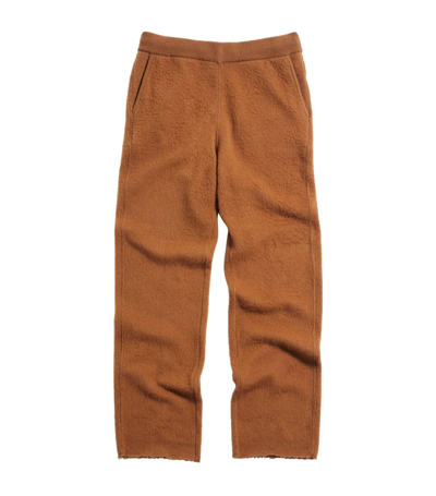 Zegna Oasi Straight-leg Cashmere Trousers In Brown