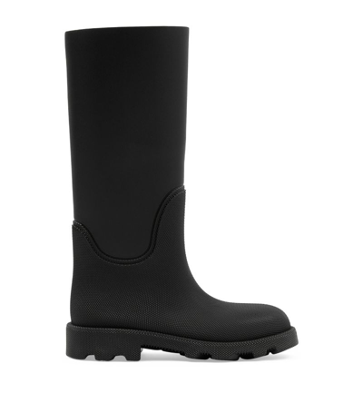 Burberry Marsh Rubber High Boots In Black