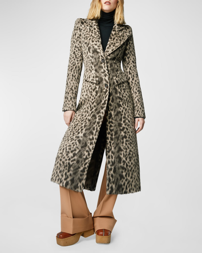 Smythe Brando Leopard-print Alpaca Pagoda Coat