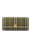 BURBERRY LEATHER AUGUST CHECK CONTINENTAL WALLET