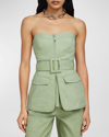 Simkhai Elettra Bustier In Verde