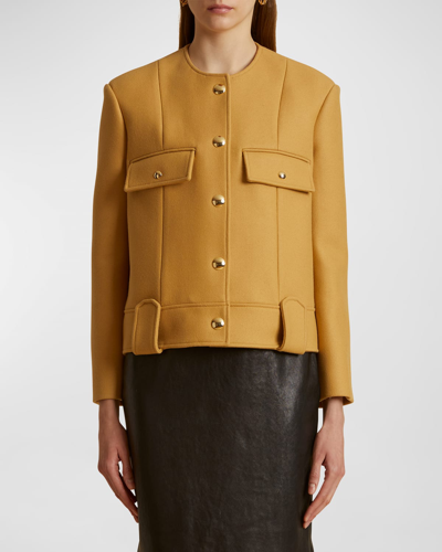 Khaite Laybin Jacket In Camel