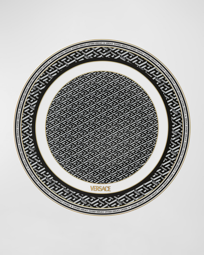 Versace La Greca Signature Service Plate In Black