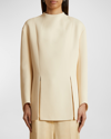 Khaite The Mahni Slit-detail Blouse In Bone