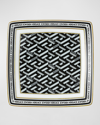 Versace La Greca Signature Mini Canape Plate In Black