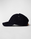 Paul Smith Men's Suede Baseball Hat In Navy